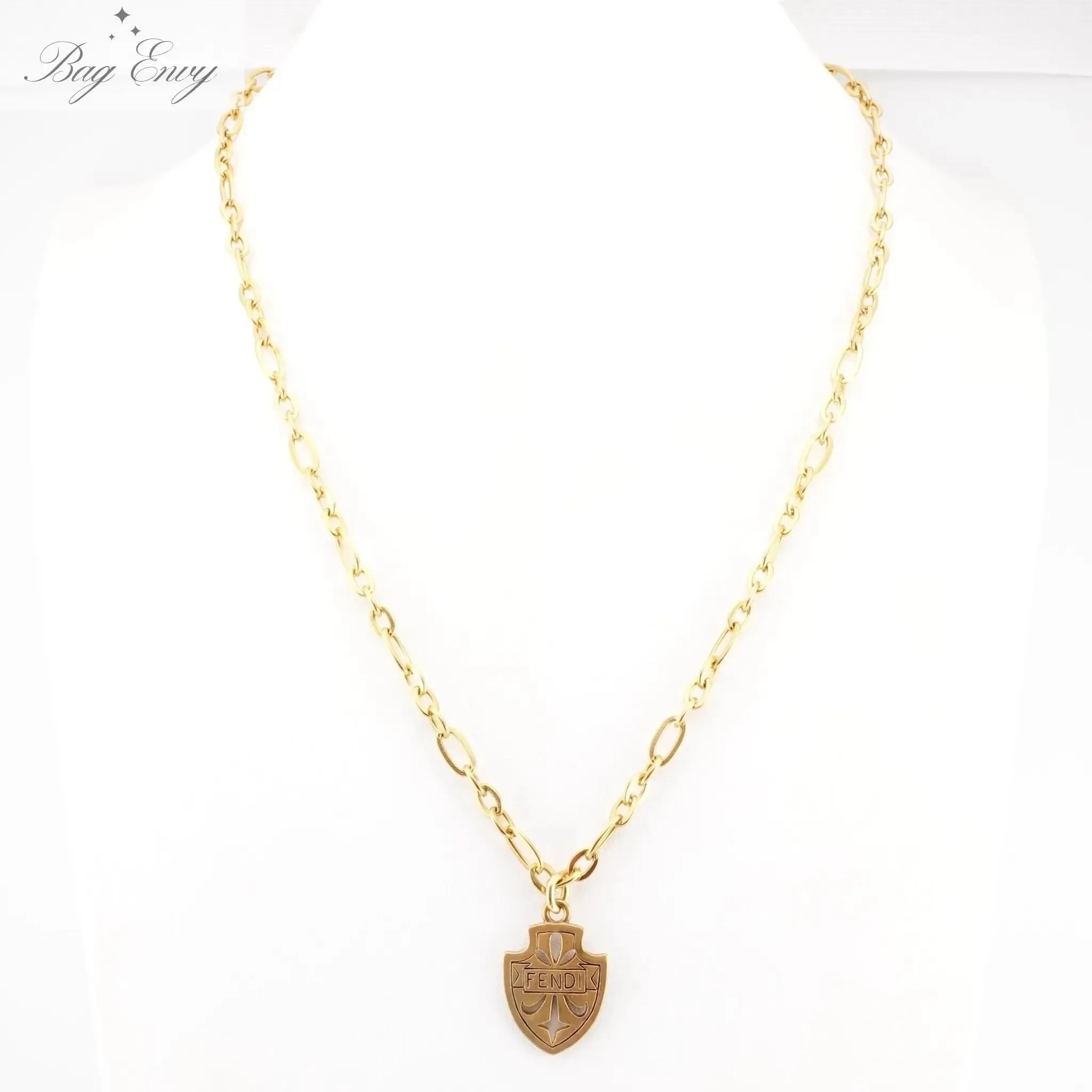 FENDI Crest Charm Necklace