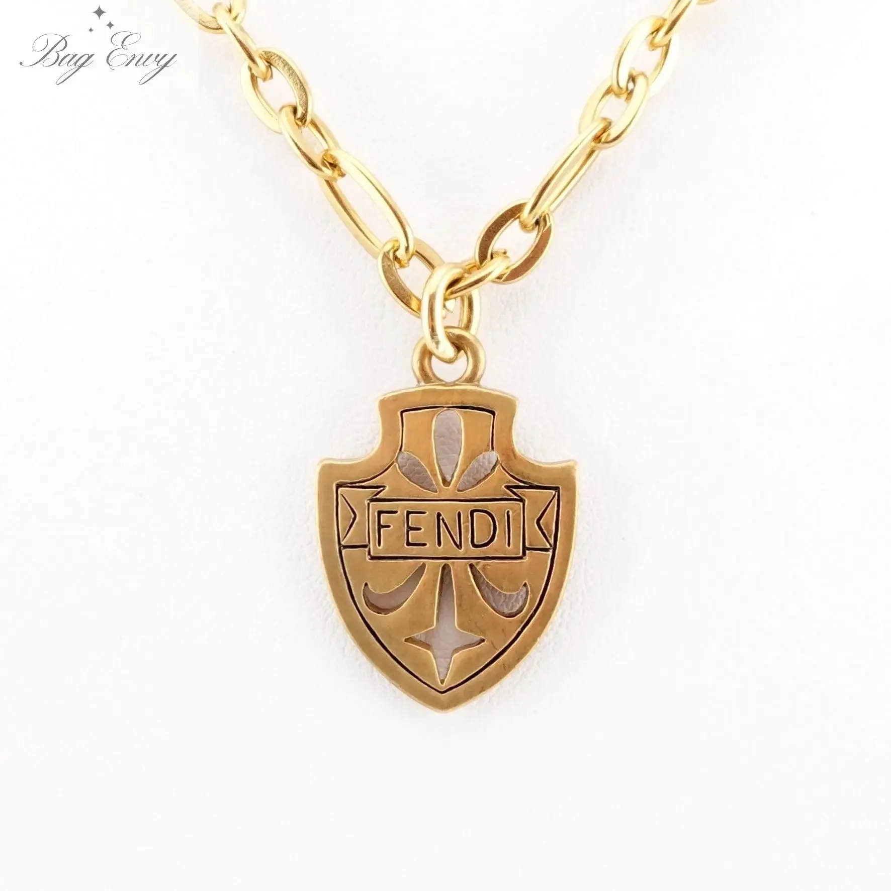 FENDI Crest Charm Necklace