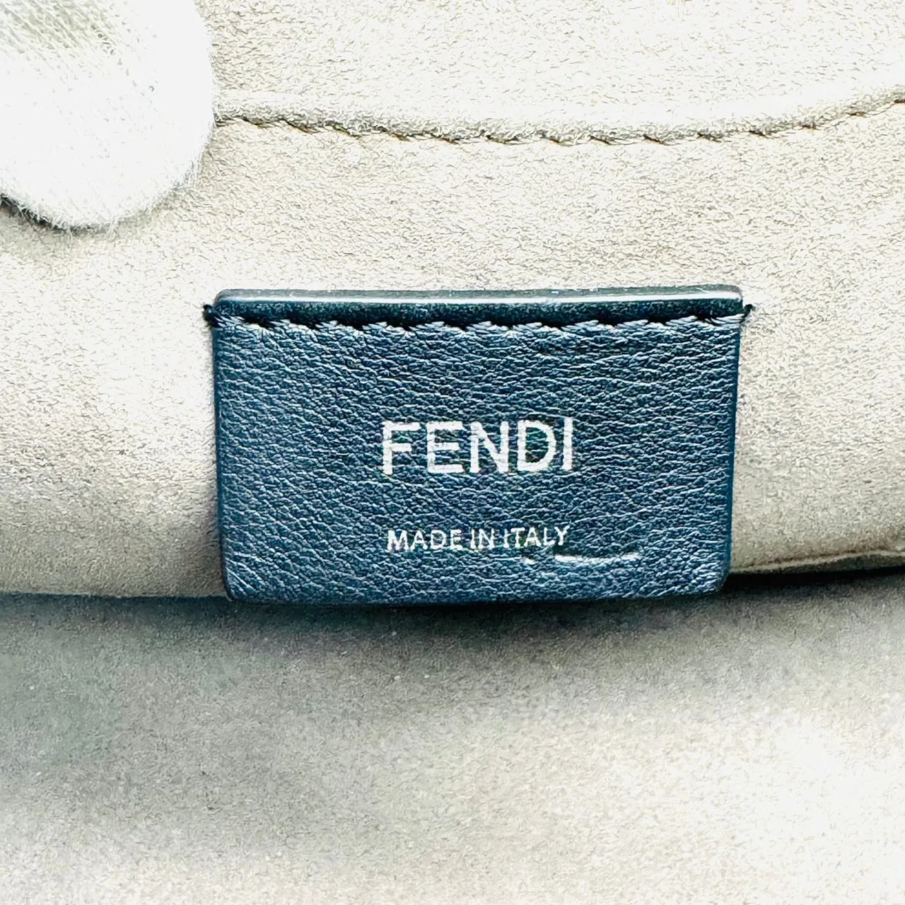 FENDI Mini Canai F Chain Shoulder Bag Black