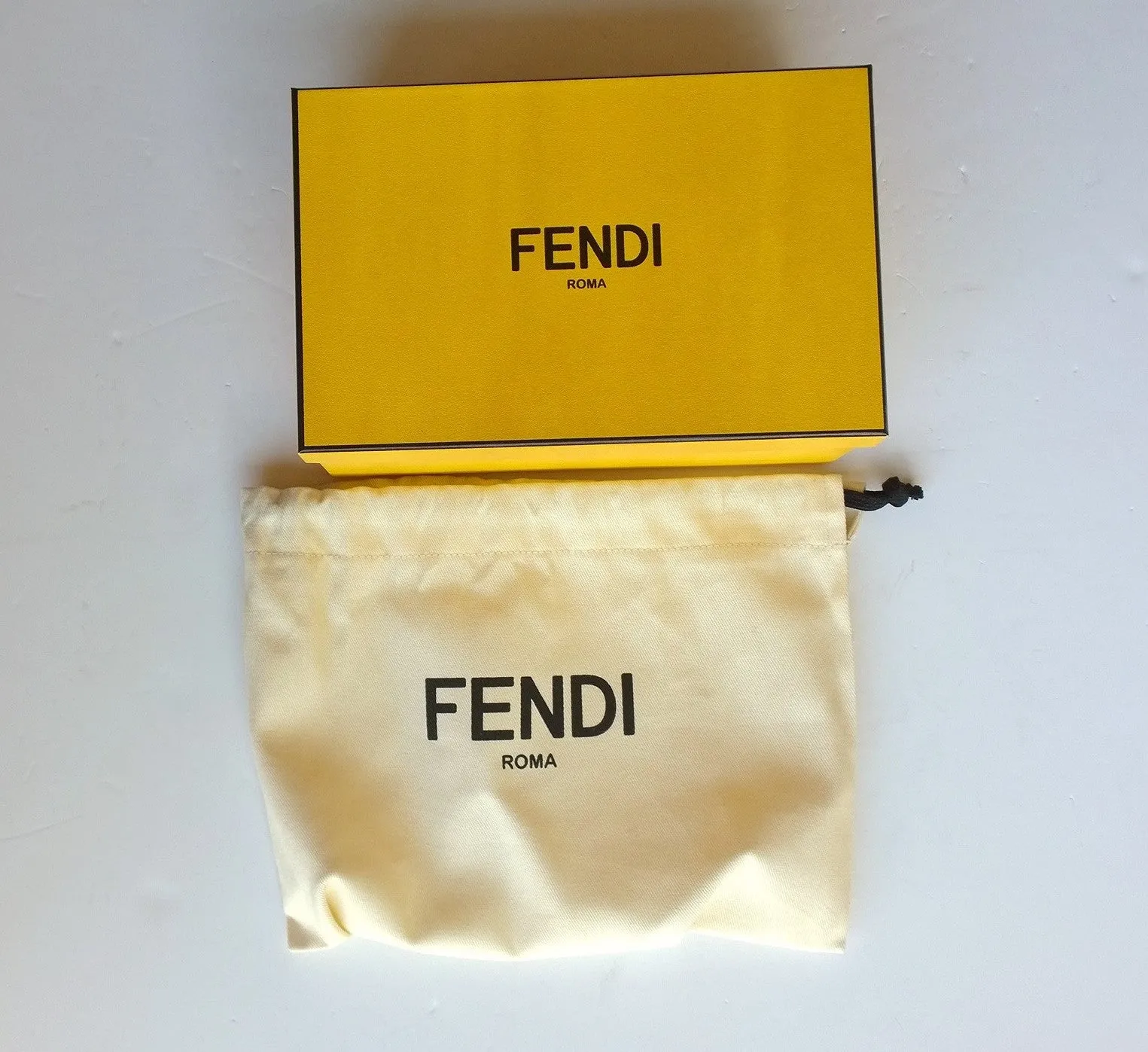 Fendi Tria Fox Fur and Shearling Charm in Yellow Monster Key Ring