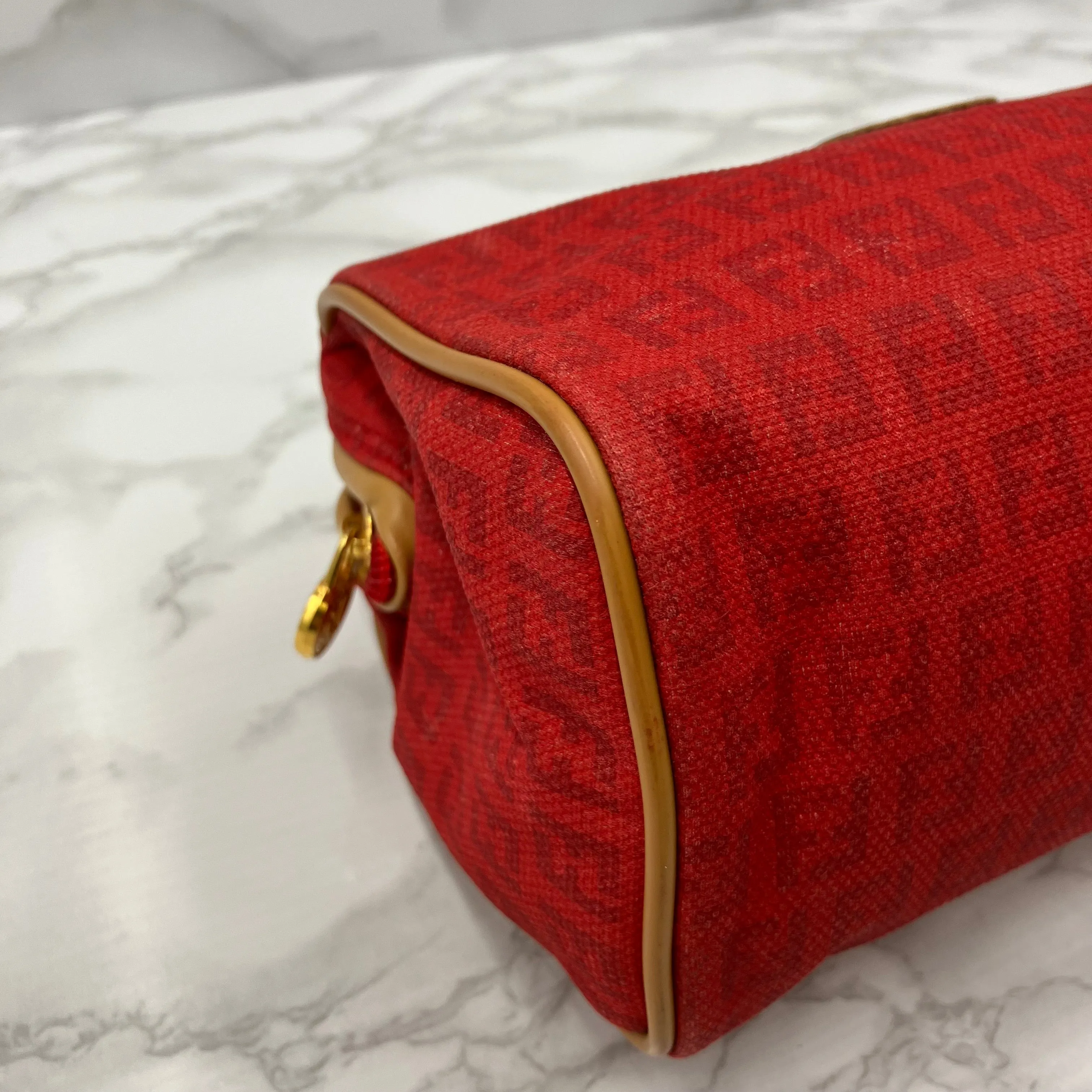 FENDI Zucchino Mini Boston Bag