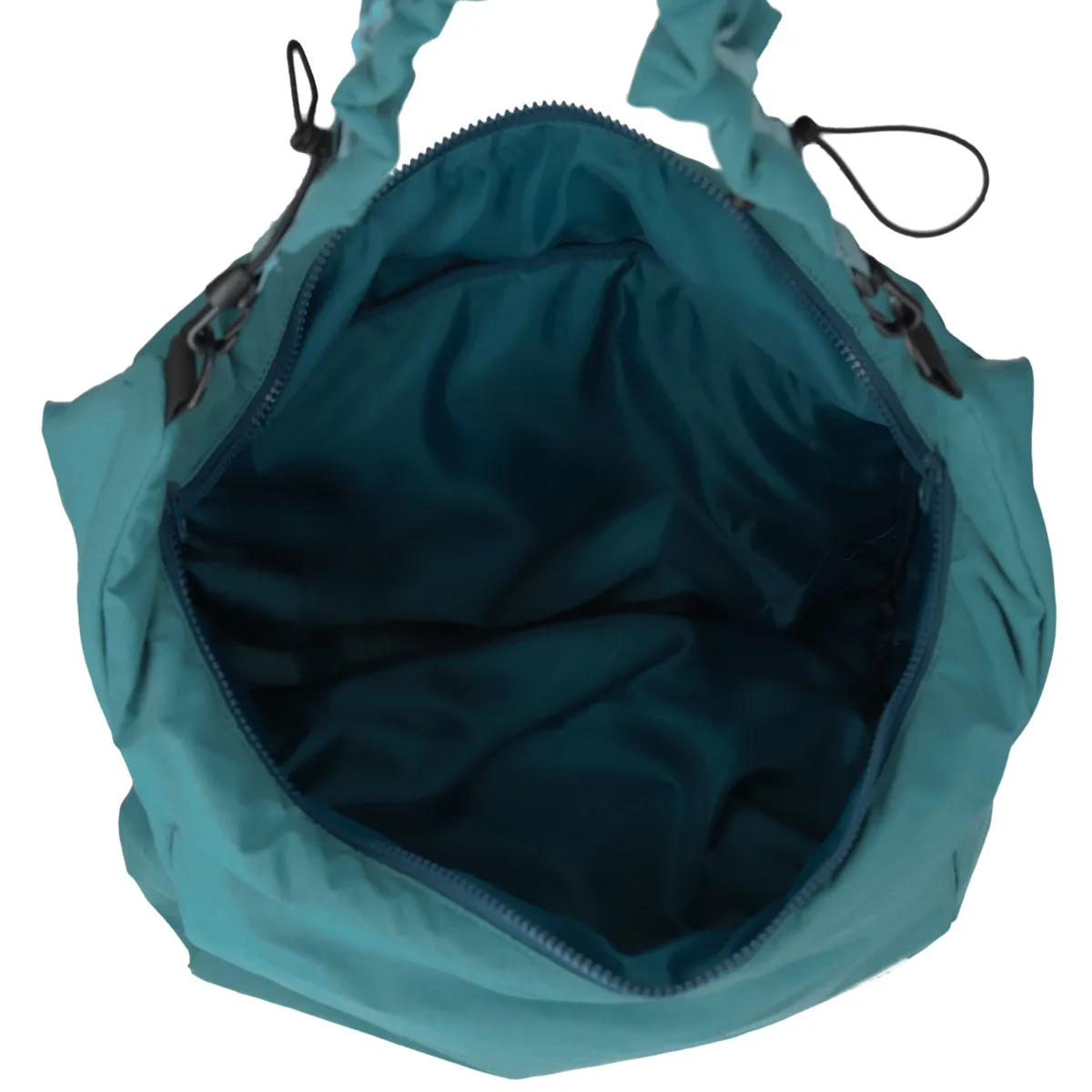 Sea Foam Recycled Nylon Shoulder Bag with Fishnet Design