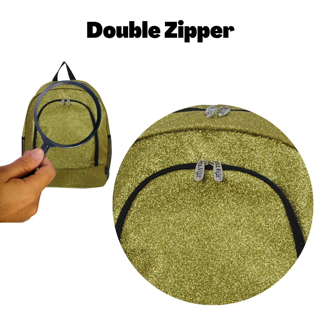 Gold Glitter NGIL Canvas Backpack