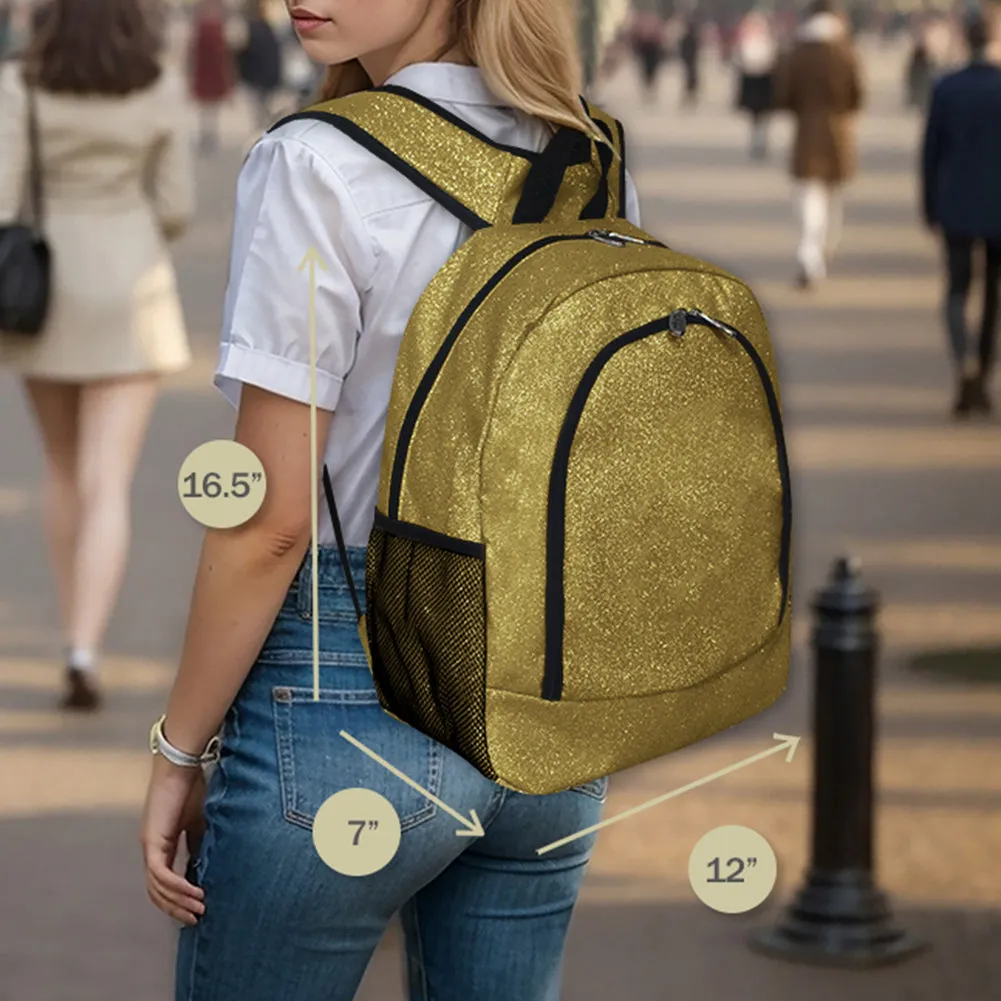 Gold Glitter NGIL Canvas Backpack