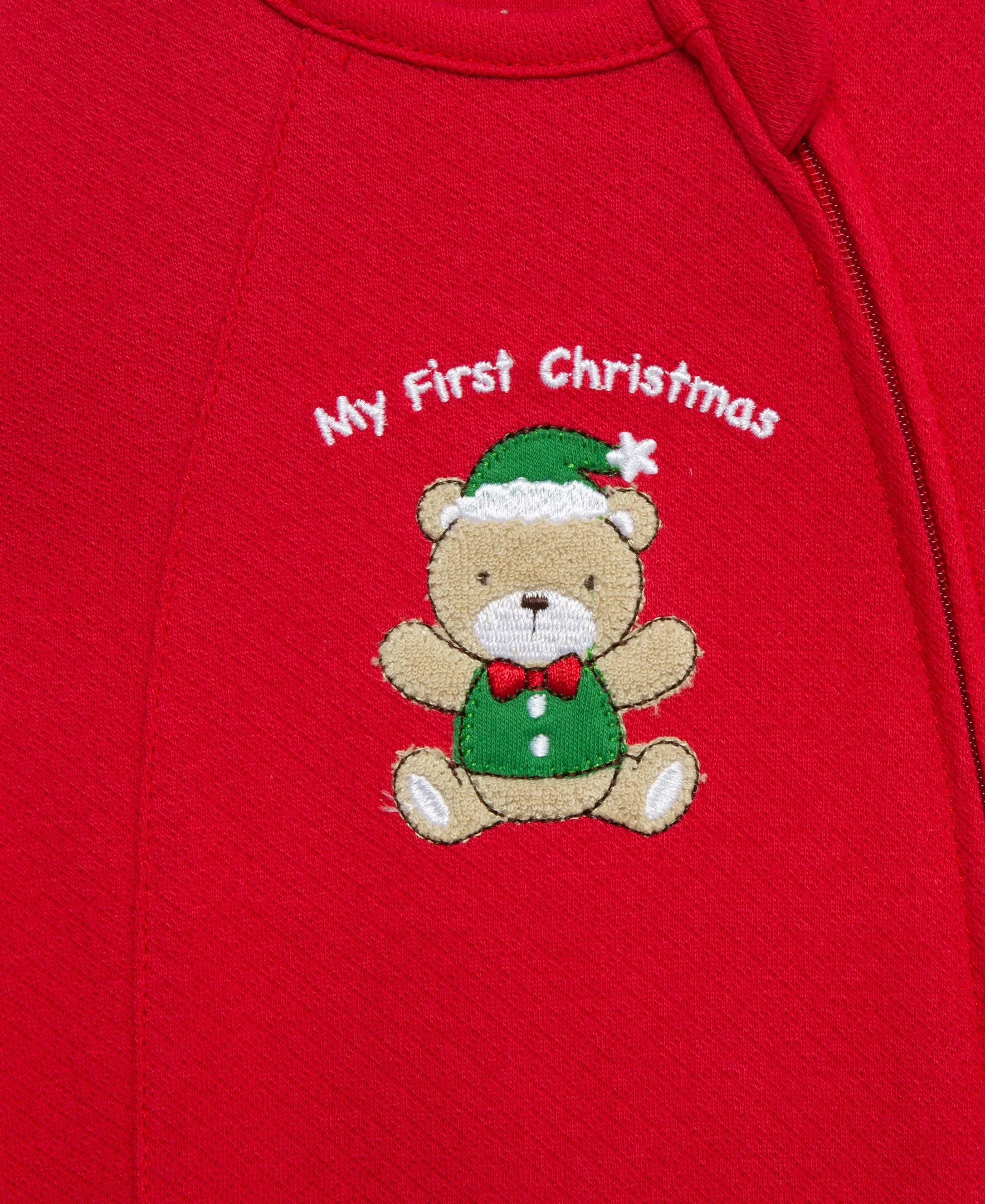 Holiday Bear 2-Way-Zip Footie