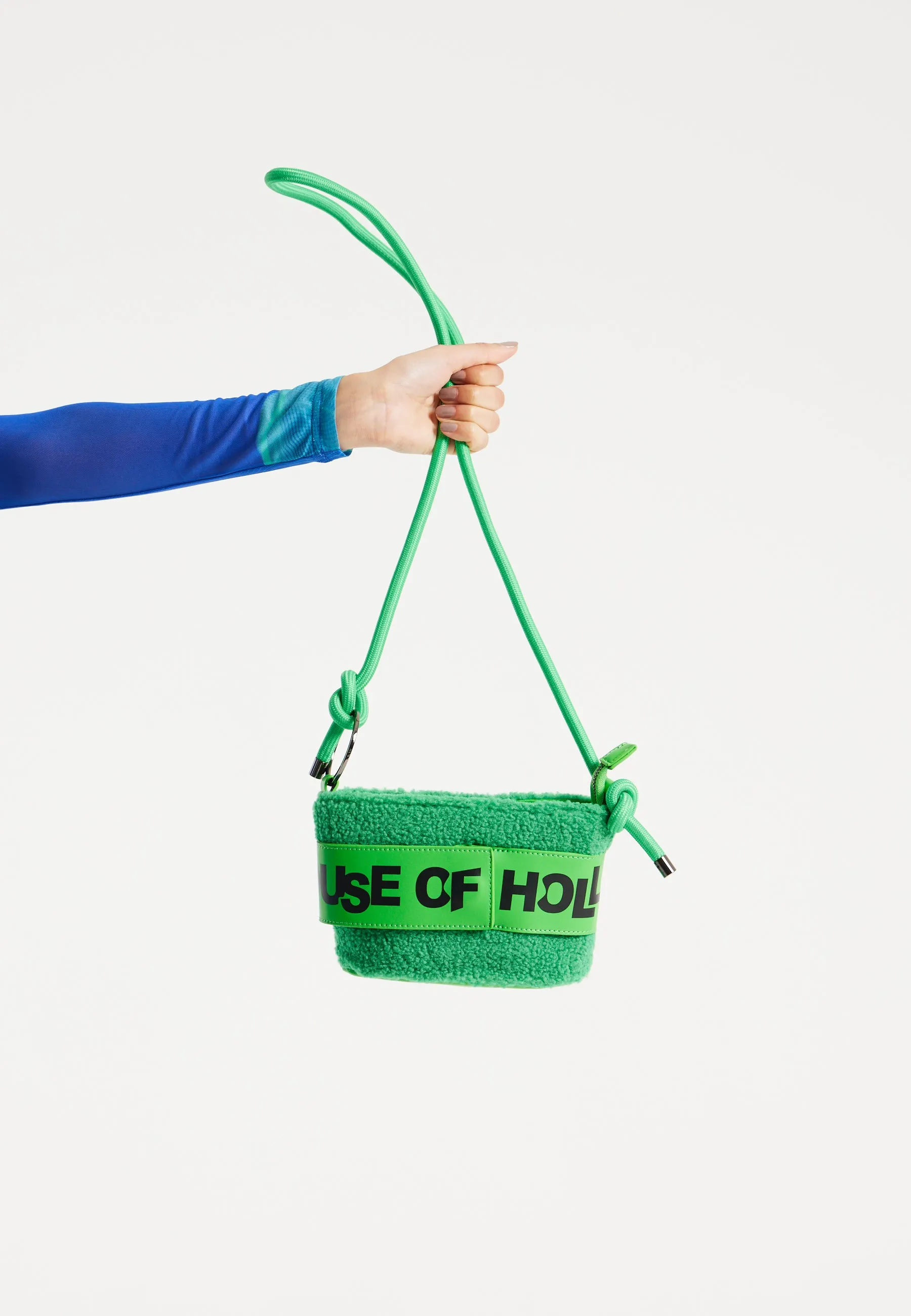 House Of Holland Teddy Bucket Cross Body Bag In Green