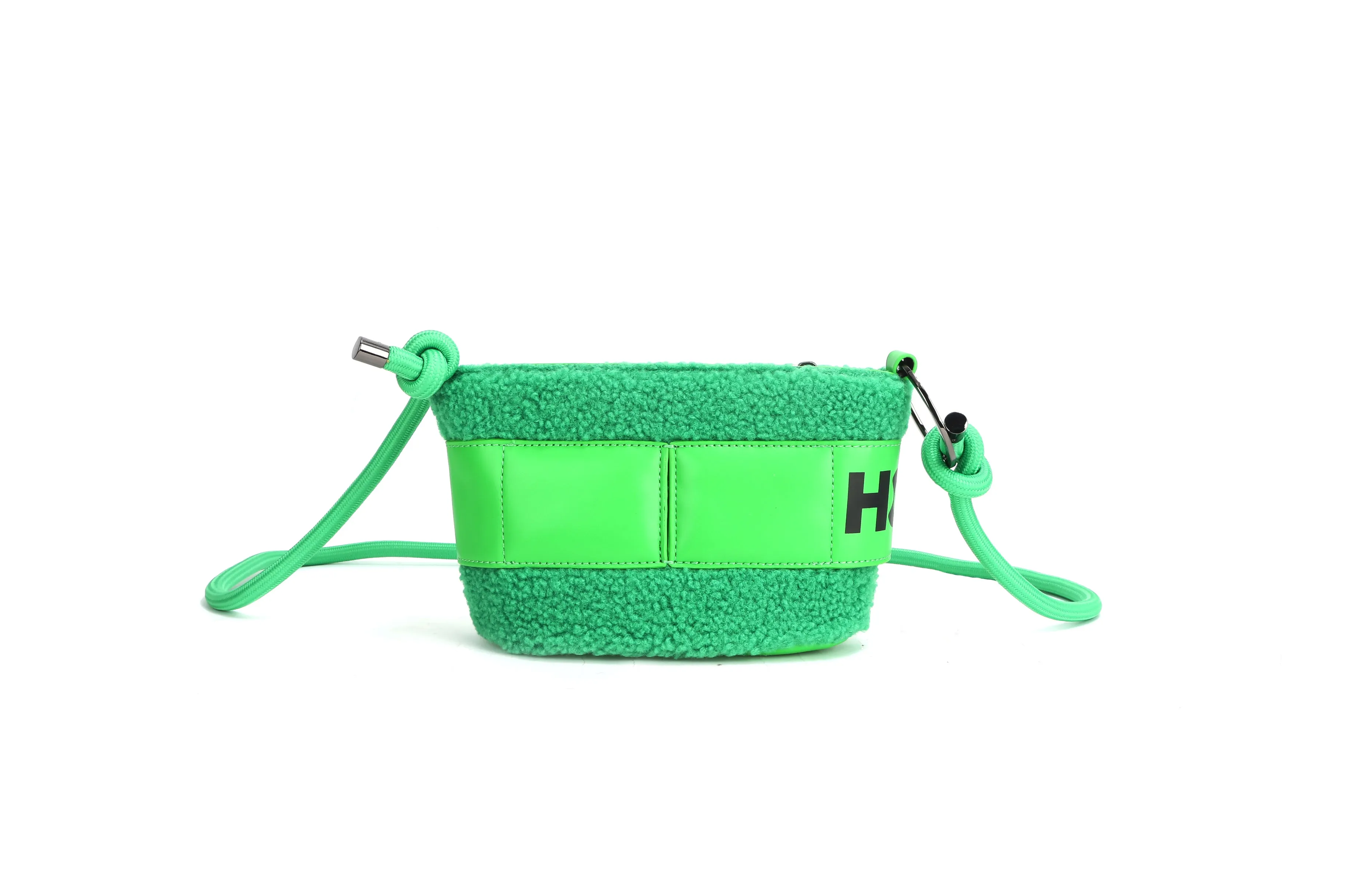 House Of Holland Teddy Bucket Cross Body Bag In Green