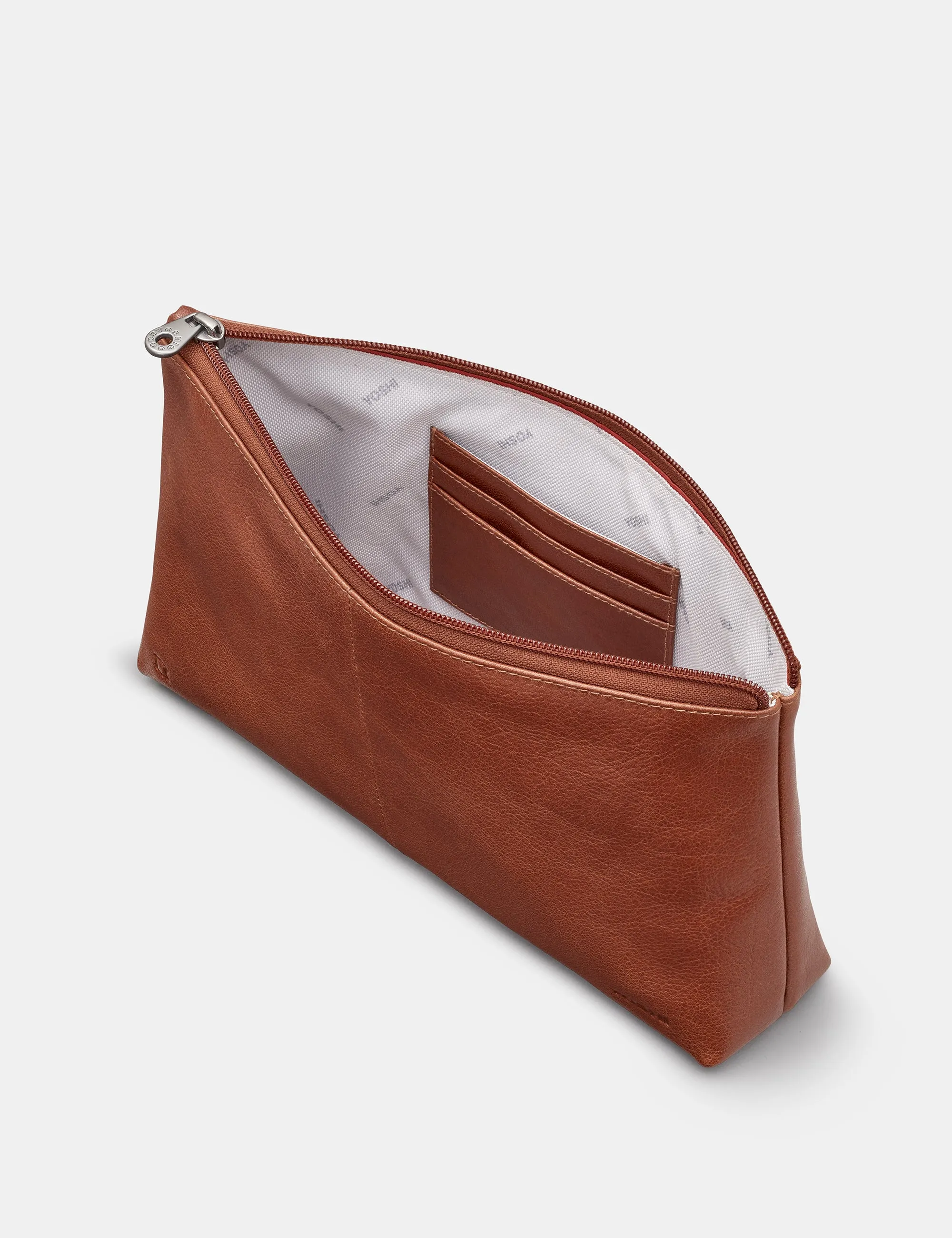 Kensington Brown Leather Clutch Bag