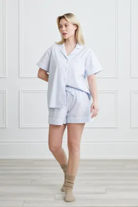 KIP Premium Cotton Short Set in Mist Blue