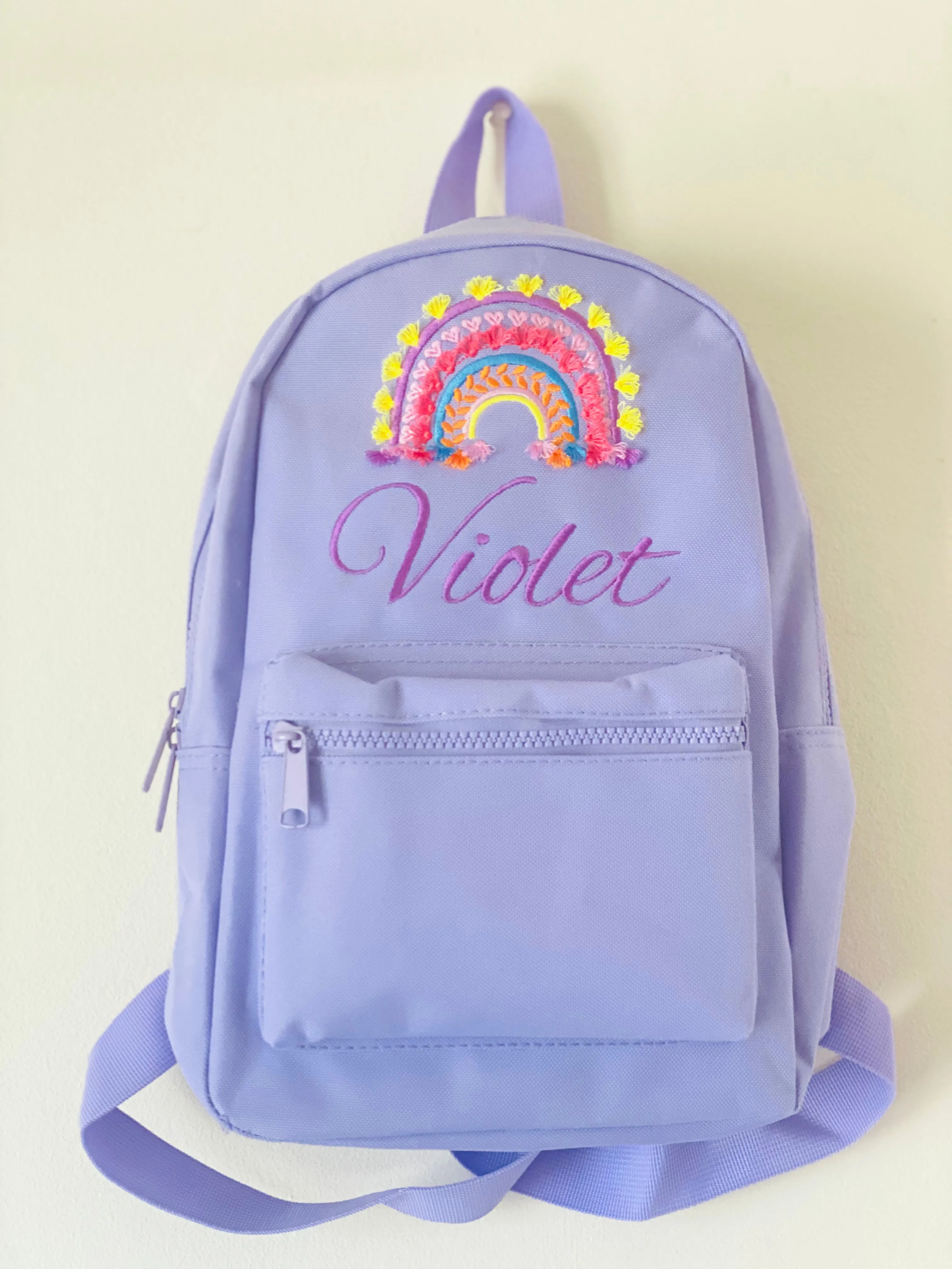 Lavender Rainbow Tassel Bag