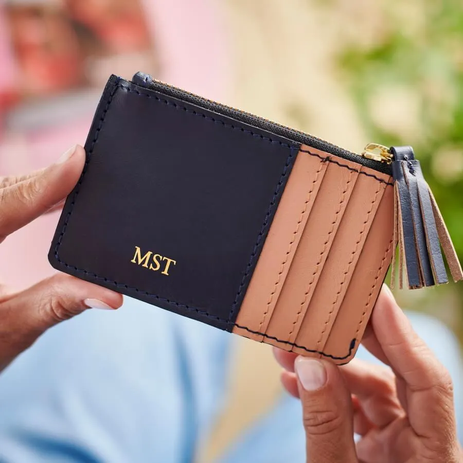 Leather Coin Purse with Card Slots