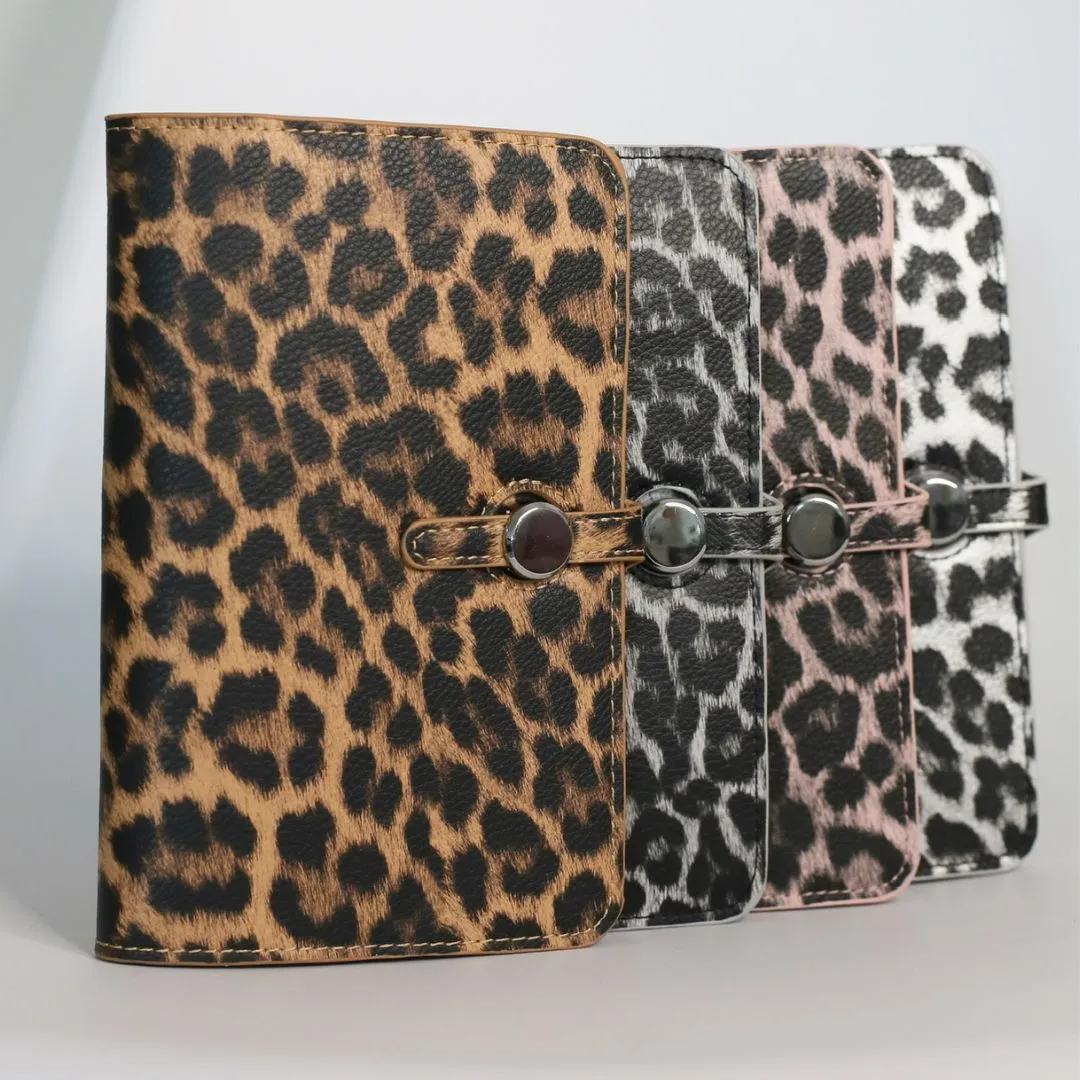 Leopard Print Wallet & Coin Purse - Silver Grey Leopard