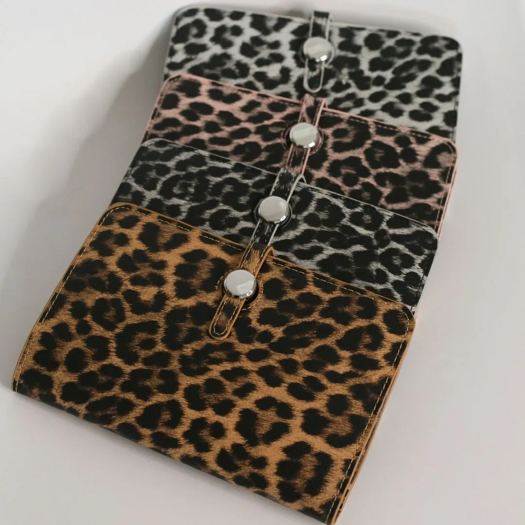 Leopard Print Wallet & Coin Purse - Silver Grey Leopard