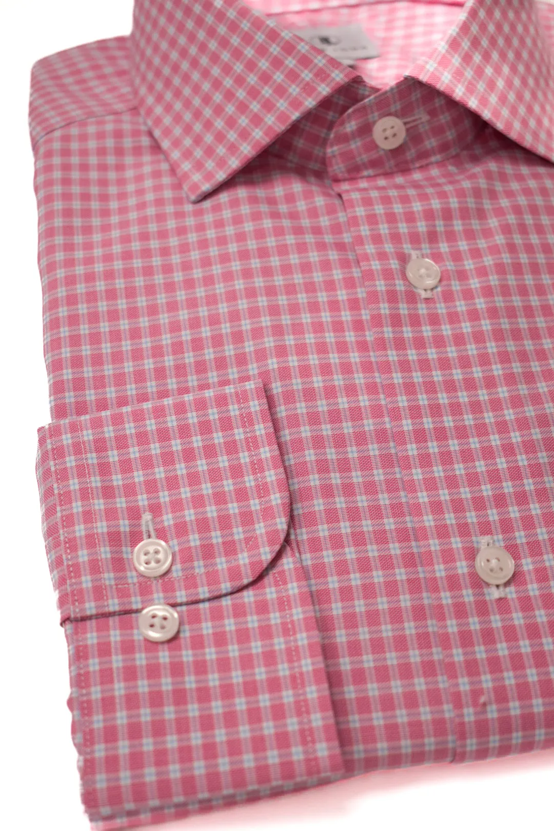 Liam John Pink Check with Blue Sport Shirt