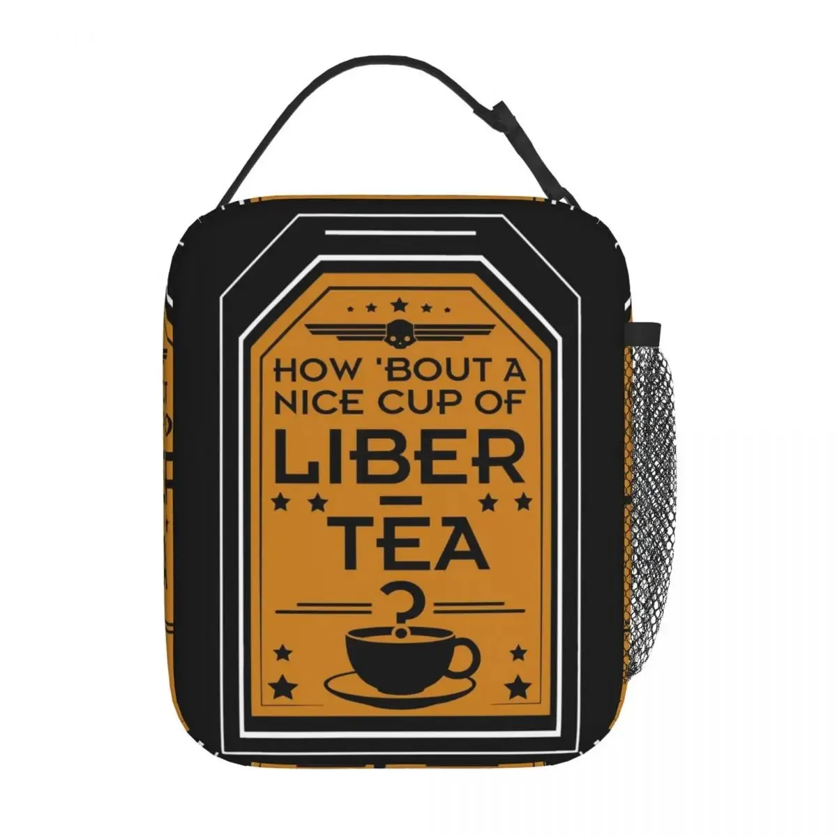 Liber-Tea Helldivers 2 Game Accessories: Insulated Lunch Bag for Travel, Food Storage Boxes, Portable Thermal Cooler, Bento Box