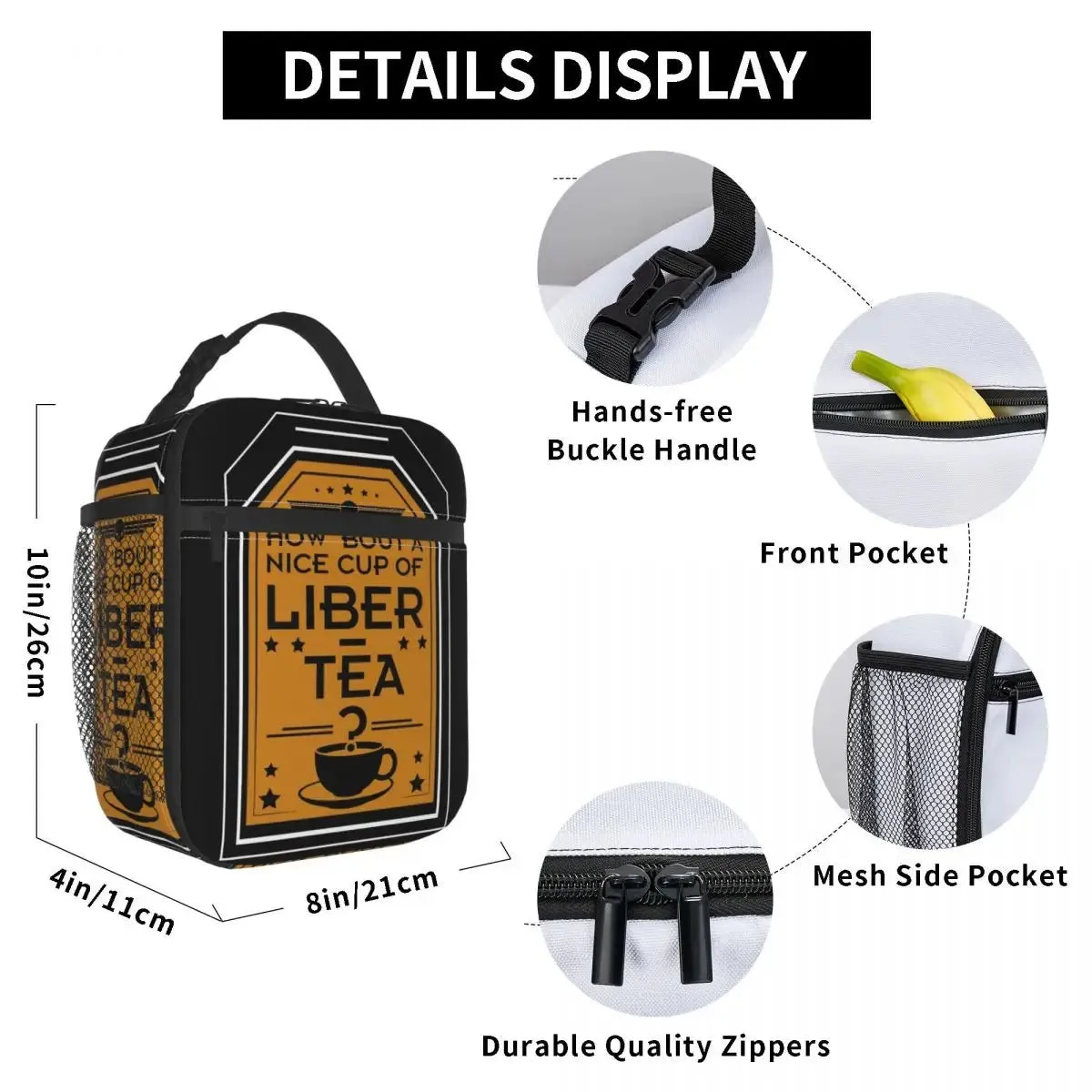 Liber-Tea Helldivers 2 Game Accessories: Insulated Lunch Bag for Travel, Food Storage Boxes, Portable Thermal Cooler, Bento Box