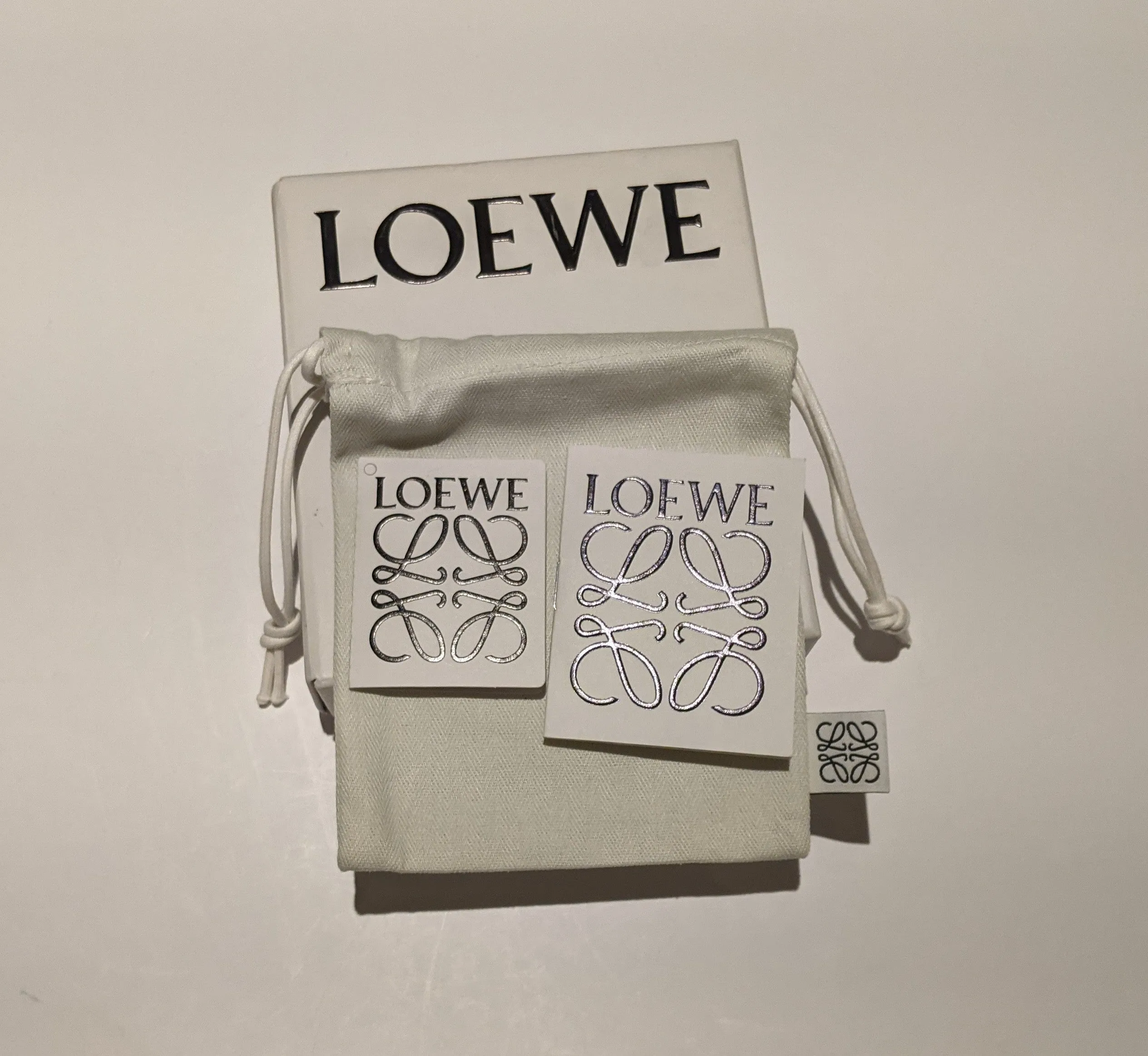 Loewe Anagram Black Leather Wallet with Coin Compartment