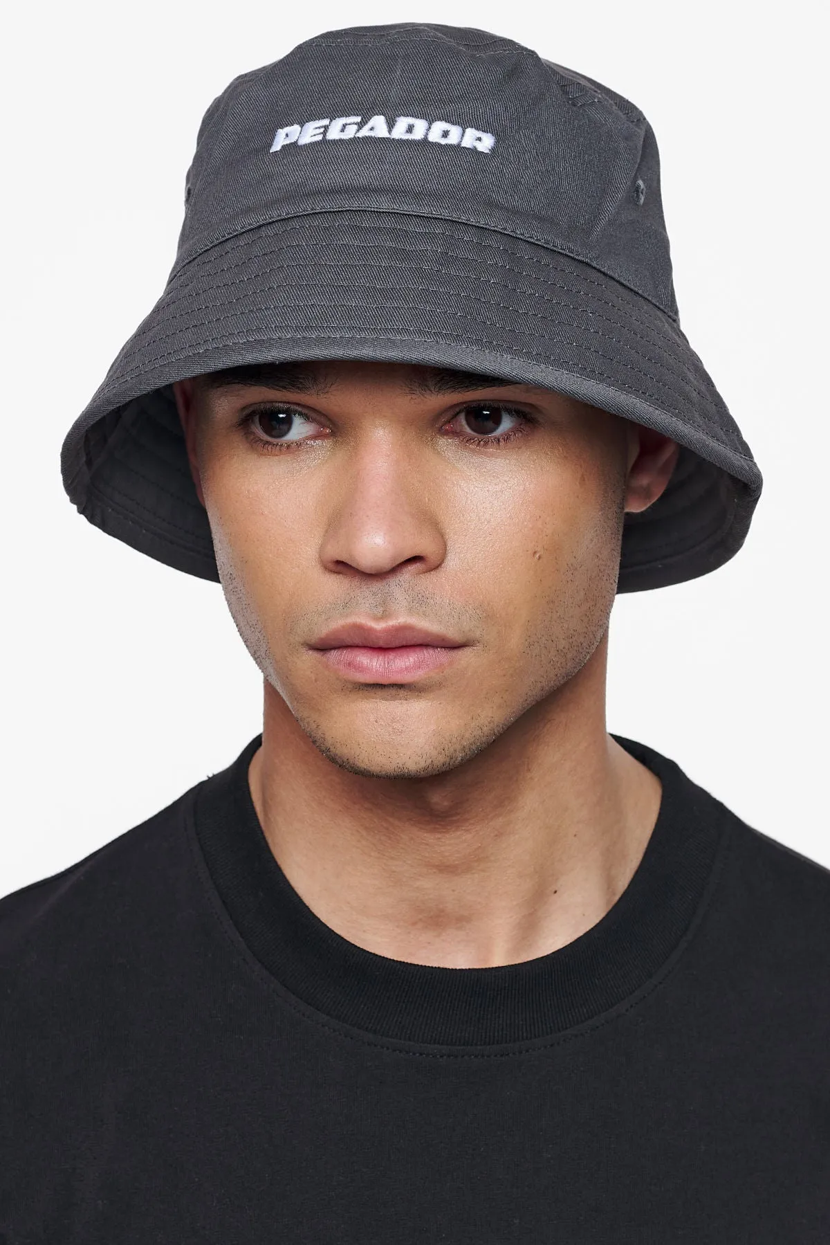 Logo Cotton Twill Bucket Hat Grey