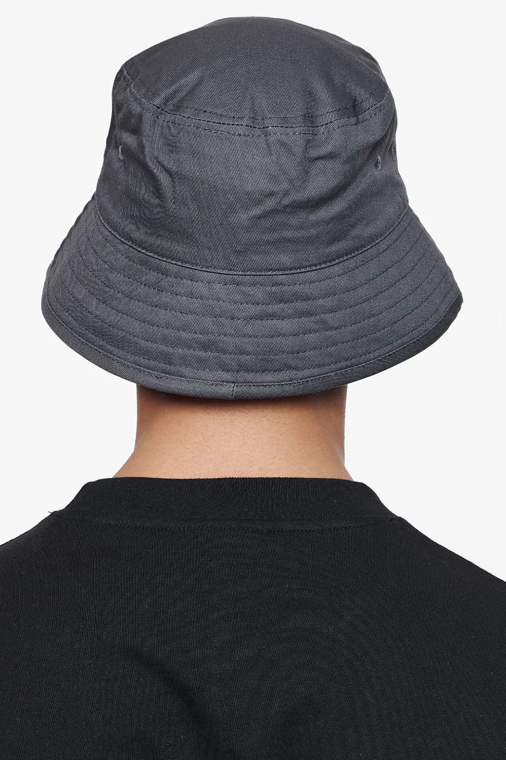 Logo Cotton Twill Bucket Hat Grey