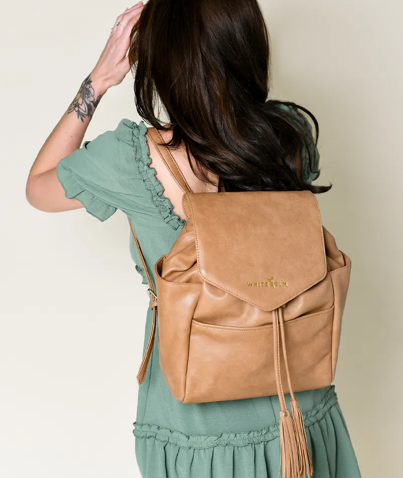 Luna Drawstring Backpack - Almond - [Outlet RETIRED Final Sale]