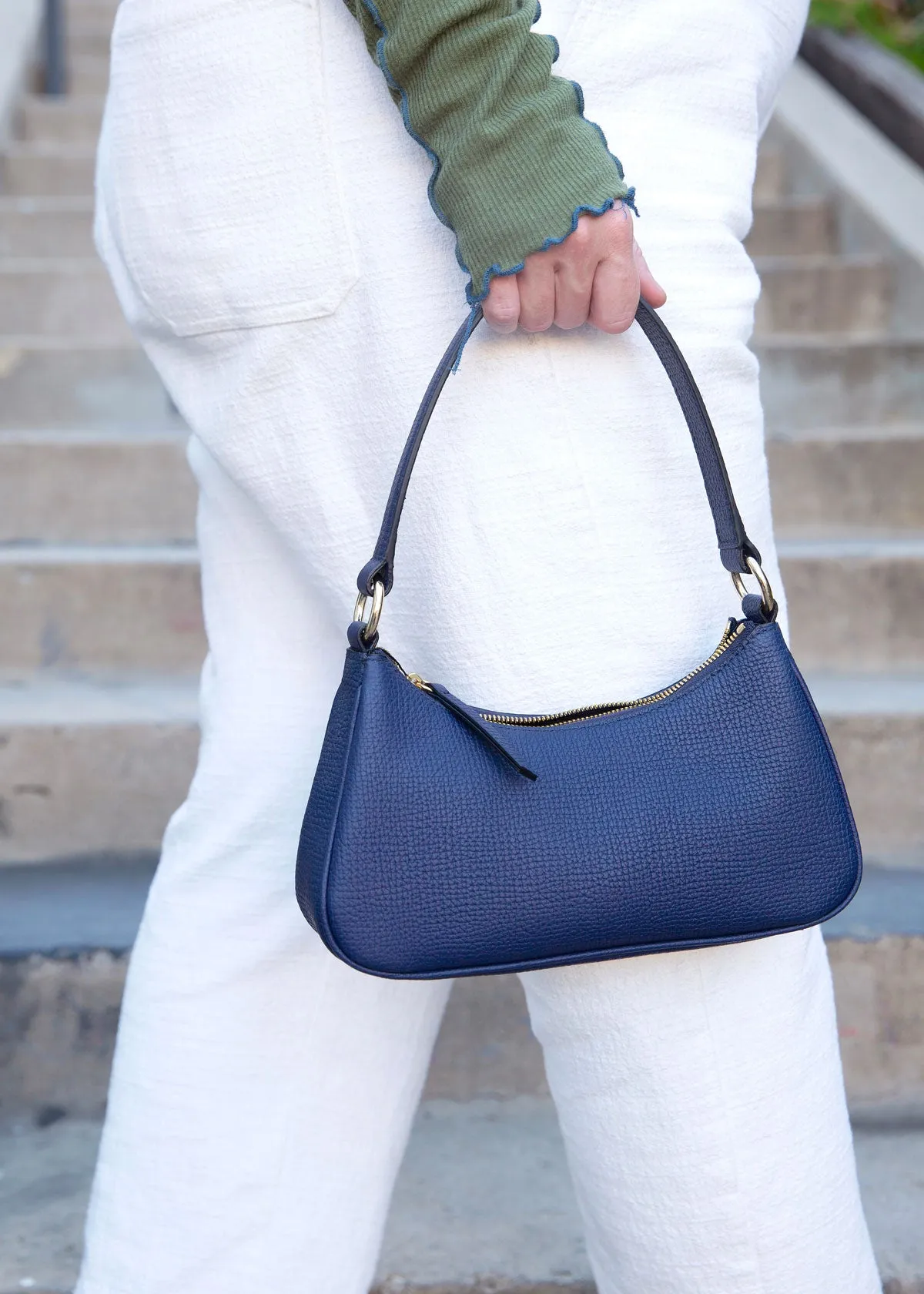 Luxe Mini Shoulder Bag - Navy