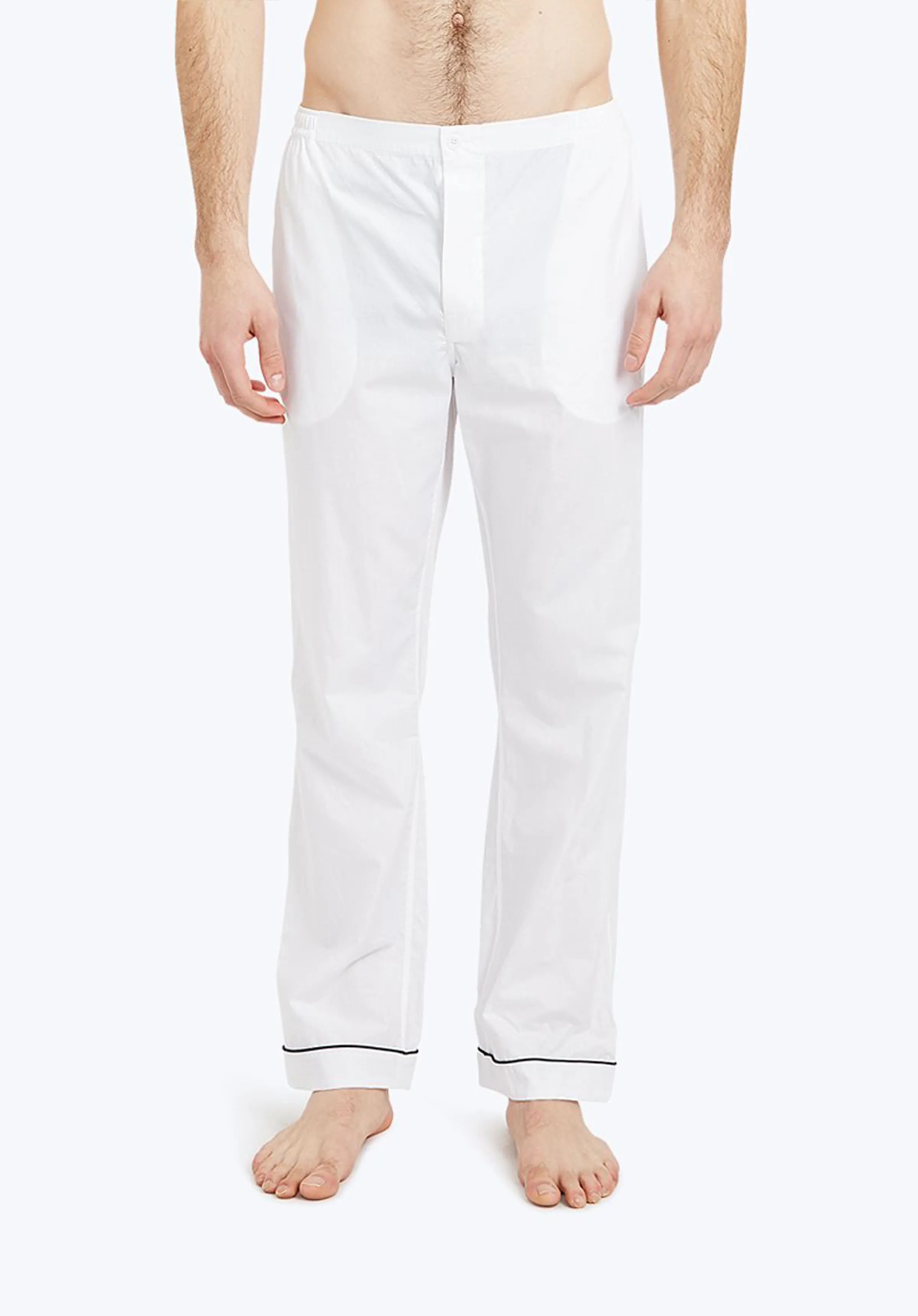 Marcel Pajama Pant in White End on End