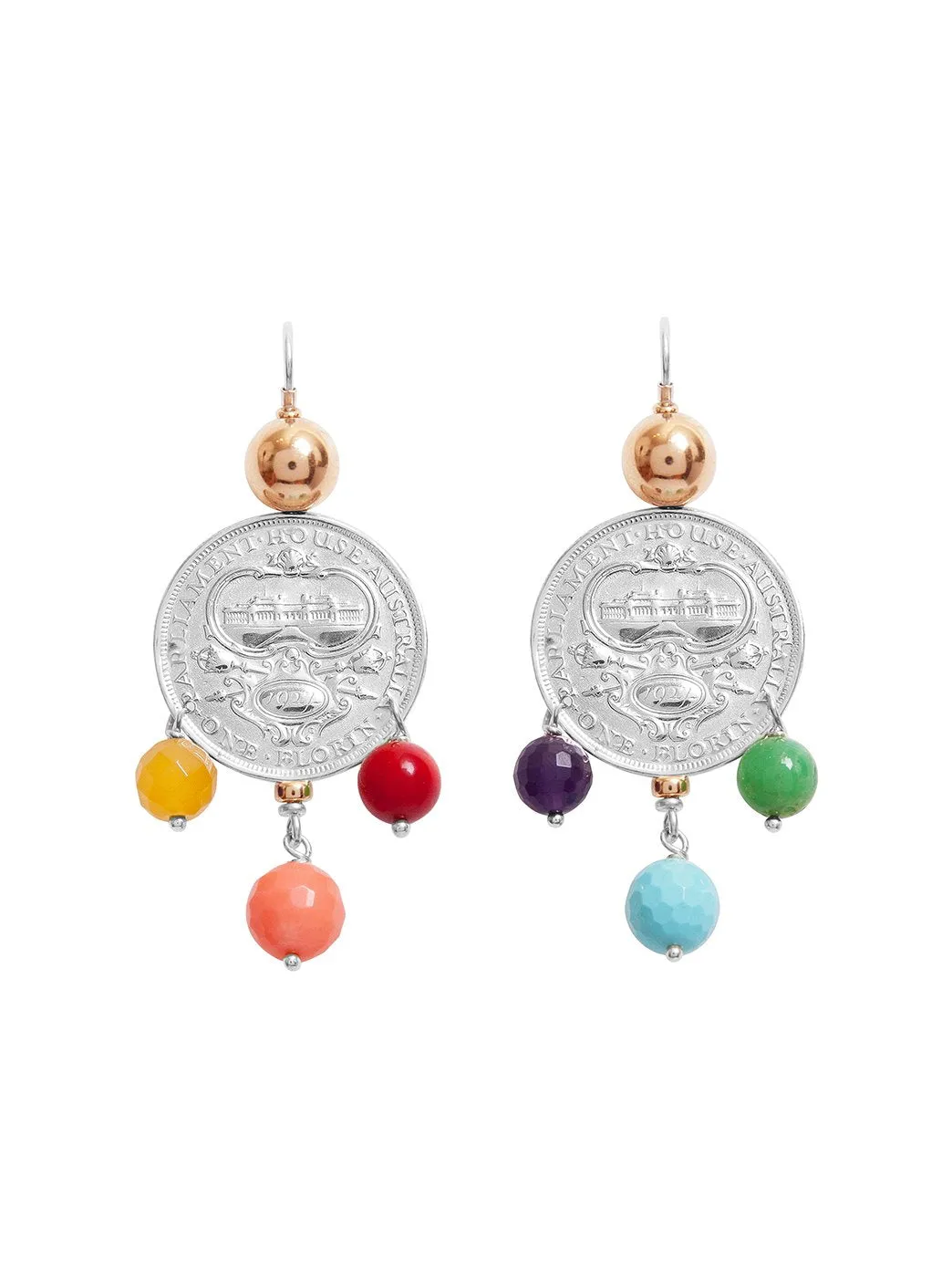 Monster Mid Coin 3 Drop earrings