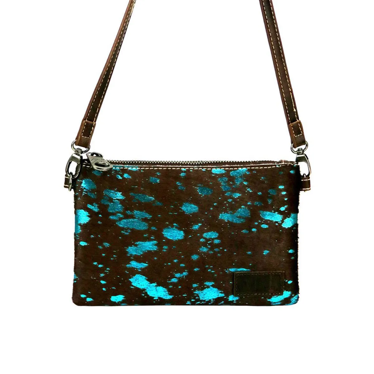 Montana West Hair-On Cowhide Leather Clutch