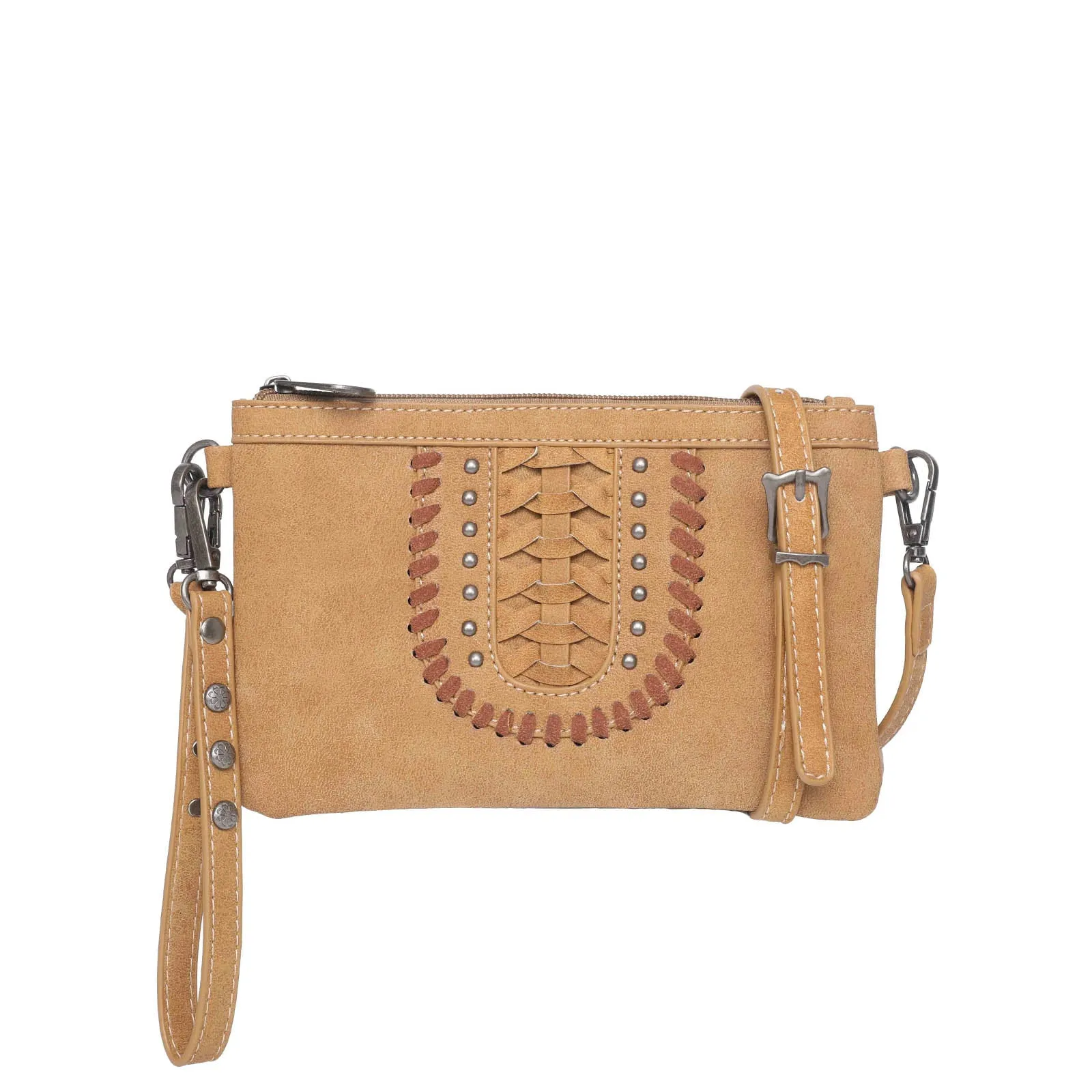 Montana West Tribal Whipstitch Western Crossbody Clutch