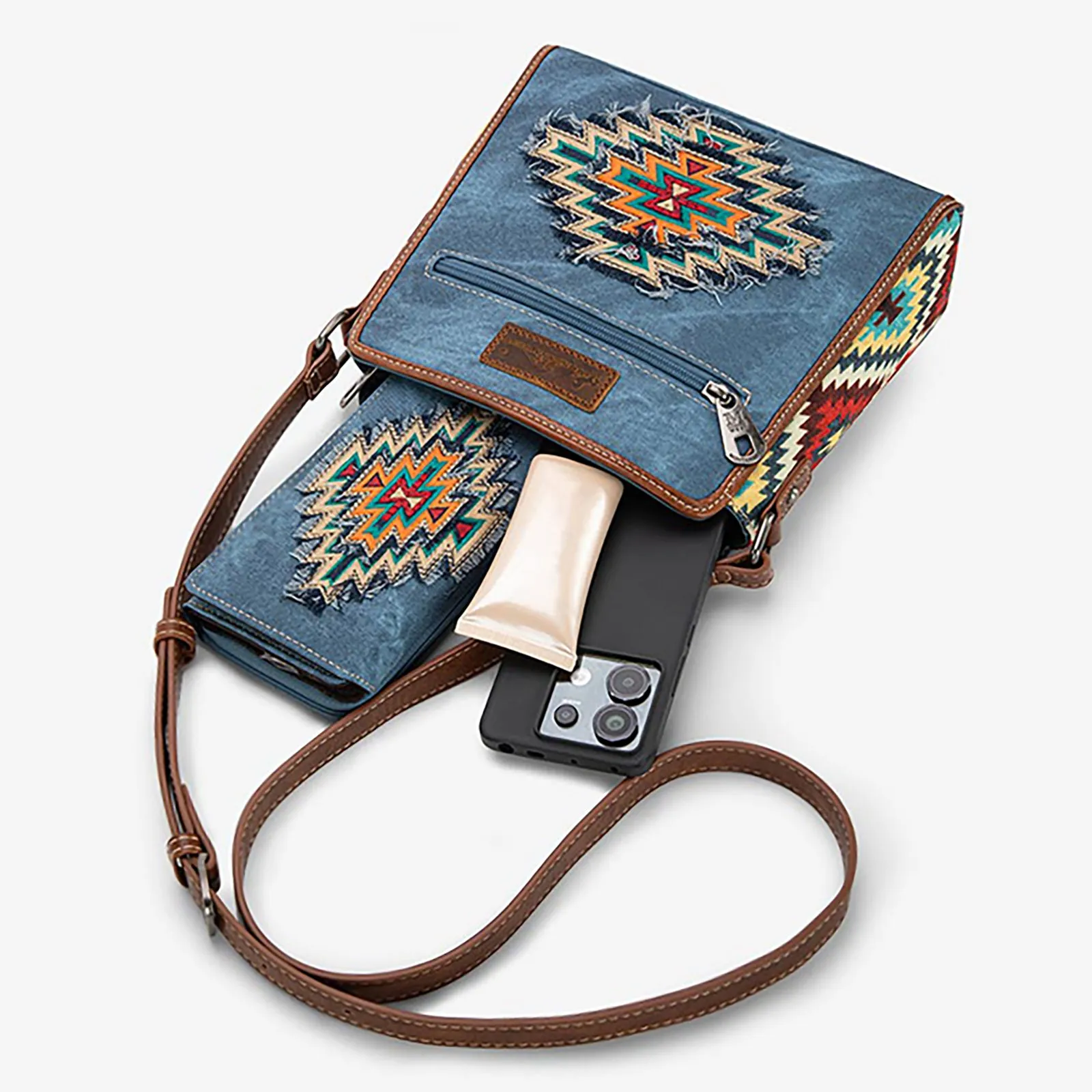 MW1210-8360 Montana West Aztec Jean Collection Crossbody