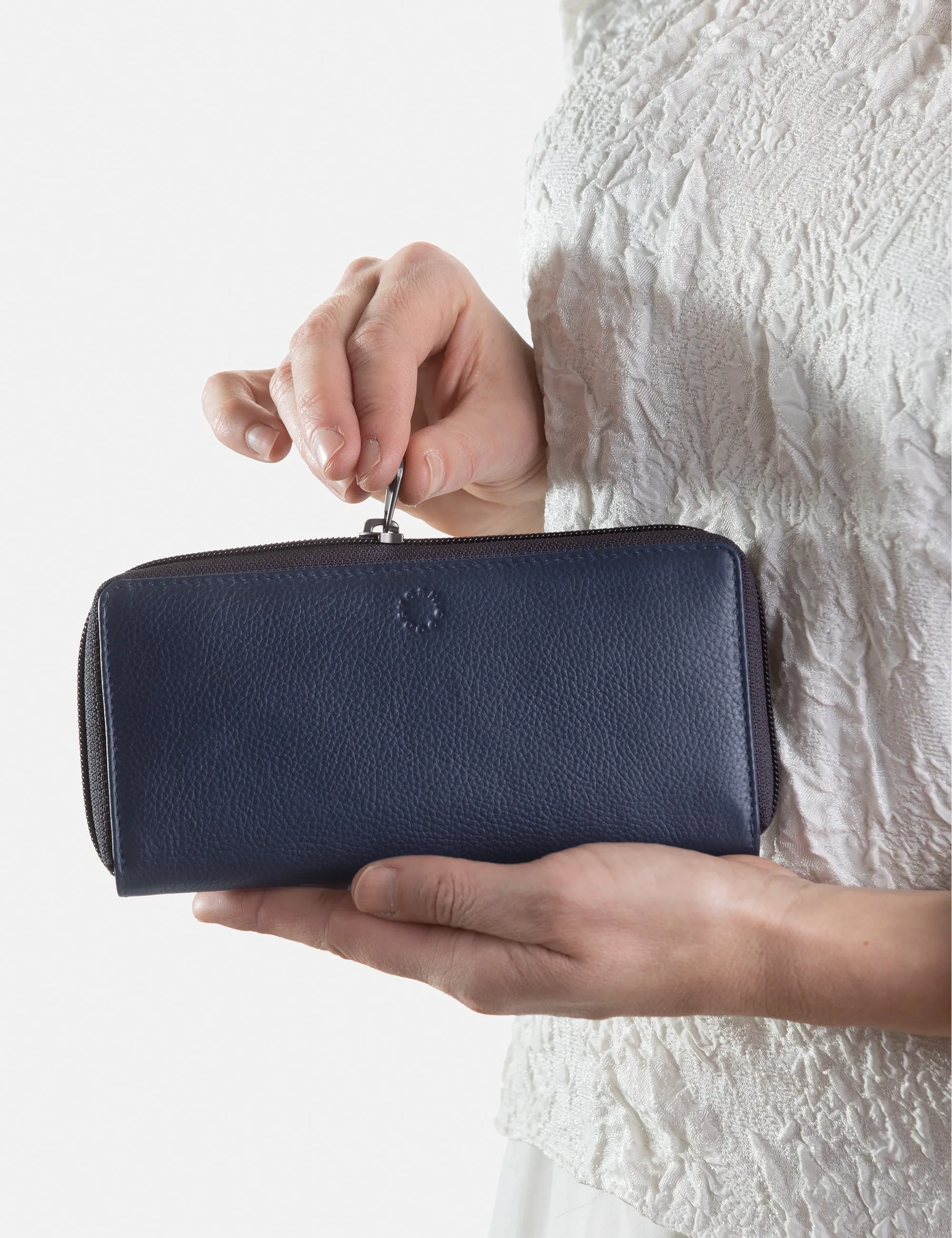 Navy Leather Baxter Purse