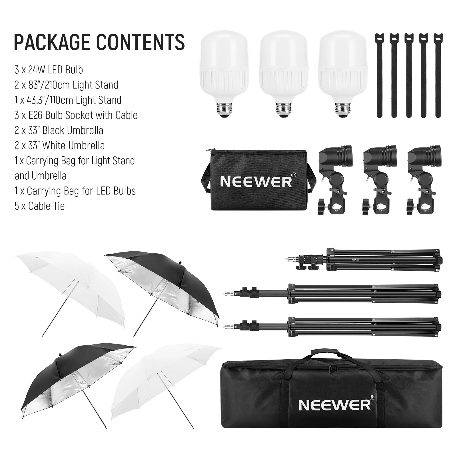 NEEWER NK500 600W Photography Lighting Kit