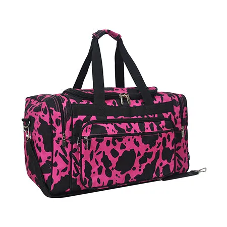 Neon Cow Hot Pink NGIL Canvas 20" Duffle Bag