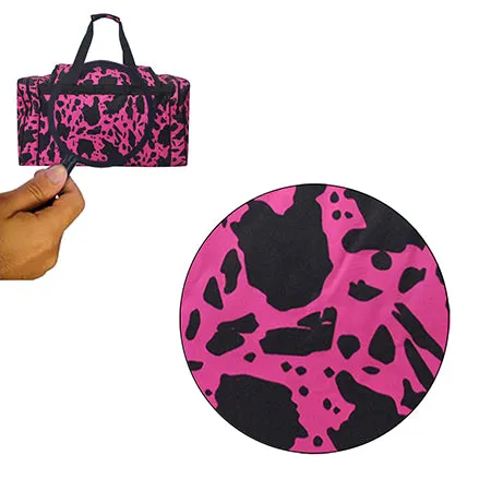 Neon Cow Hot Pink NGIL Canvas 20" Duffle Bag