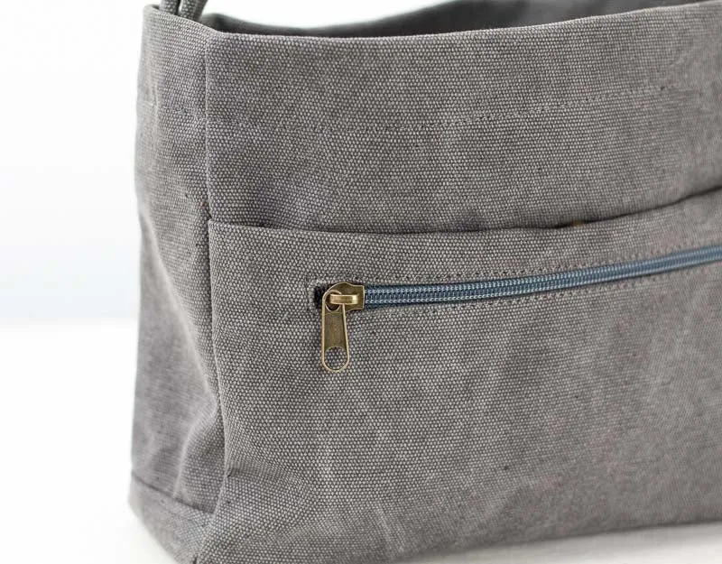 Purse Insert - Grey canvas