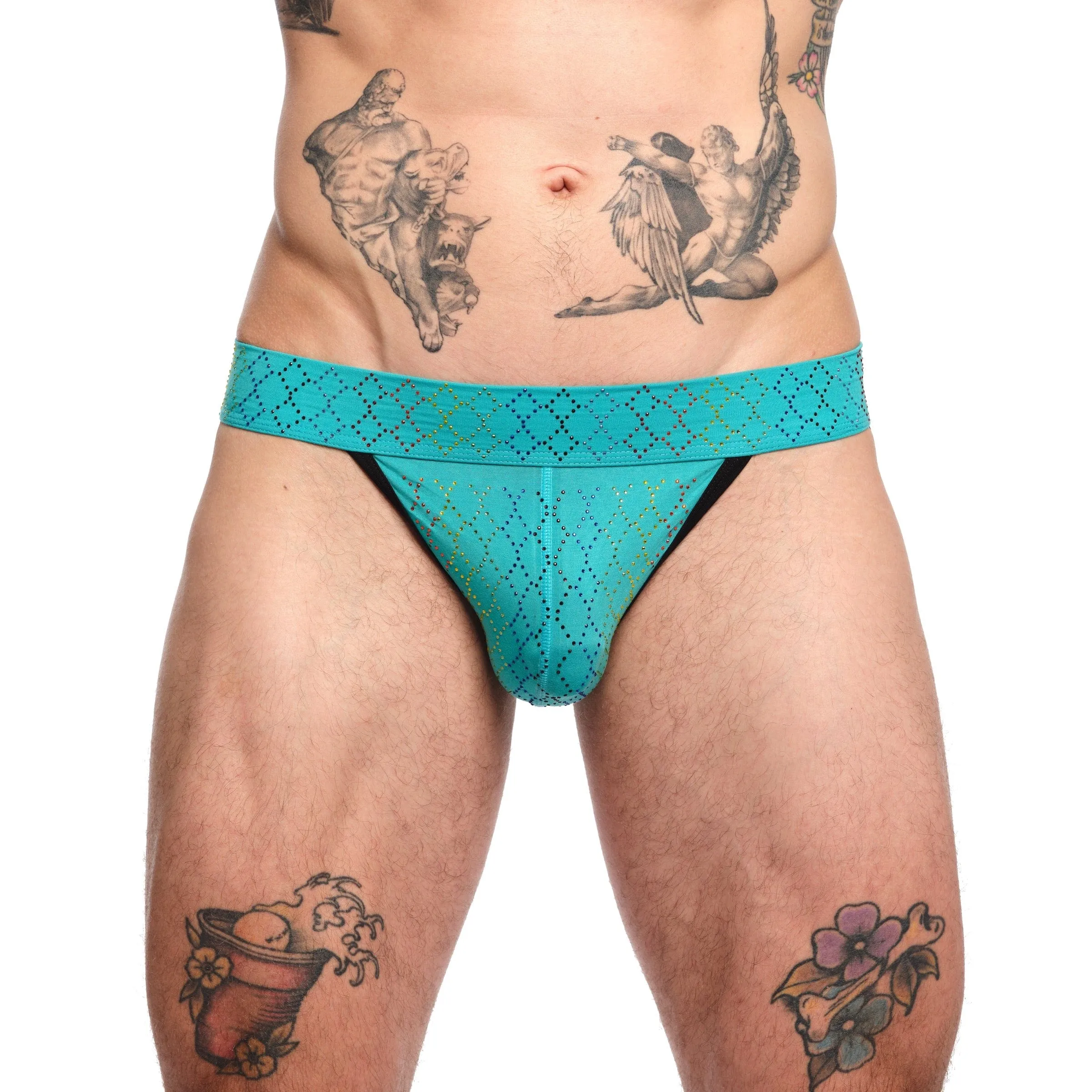 Rainbow Crystal Sport Brief Turquoise