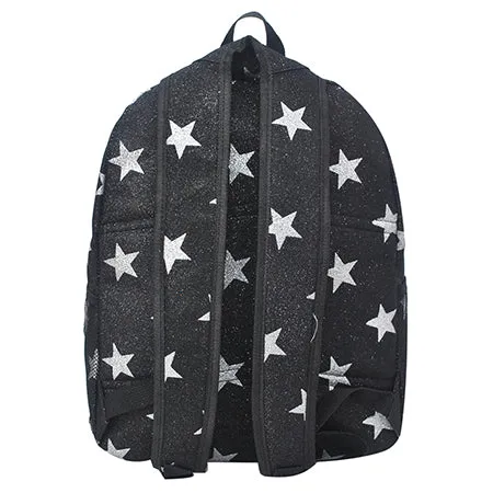 !SALE! Black Glitter Super Star NGIL Canvas Backpack