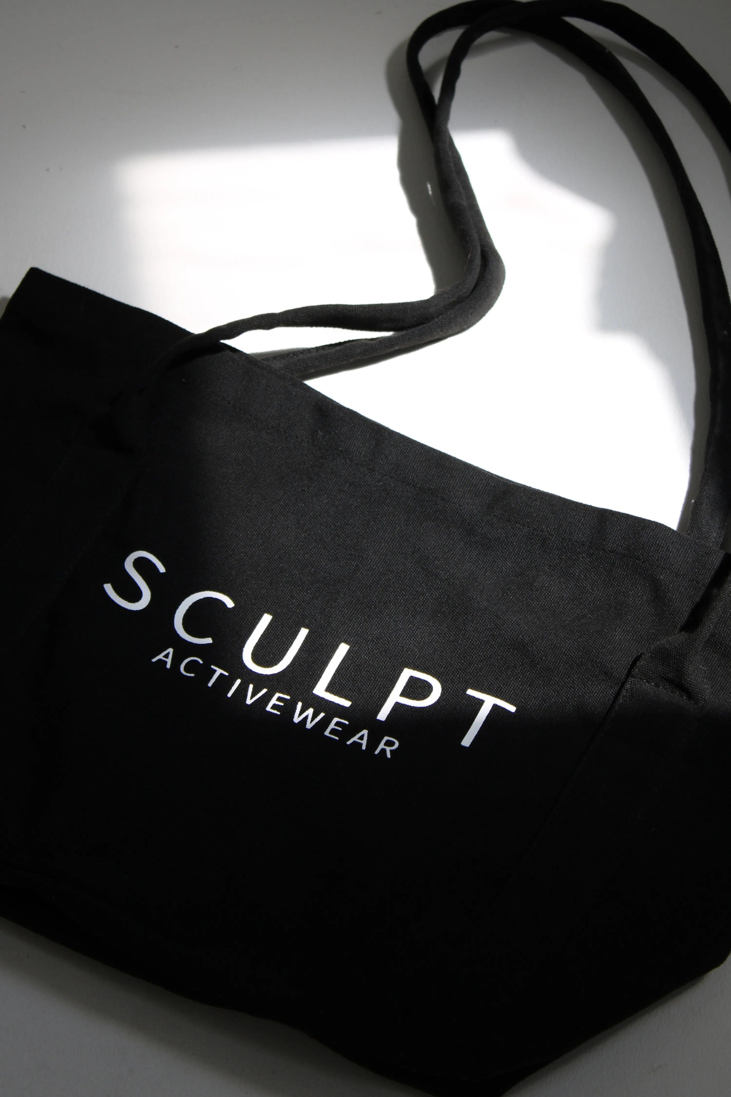 Sculpt Signature Canvas Tote Bag Black