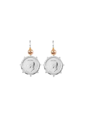 Silver Encased 6p Coin Earrings