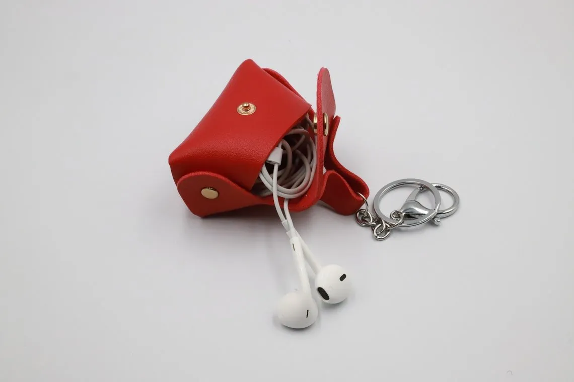 Synthetic Leather Coin Purse Mini Bag Airpod Case