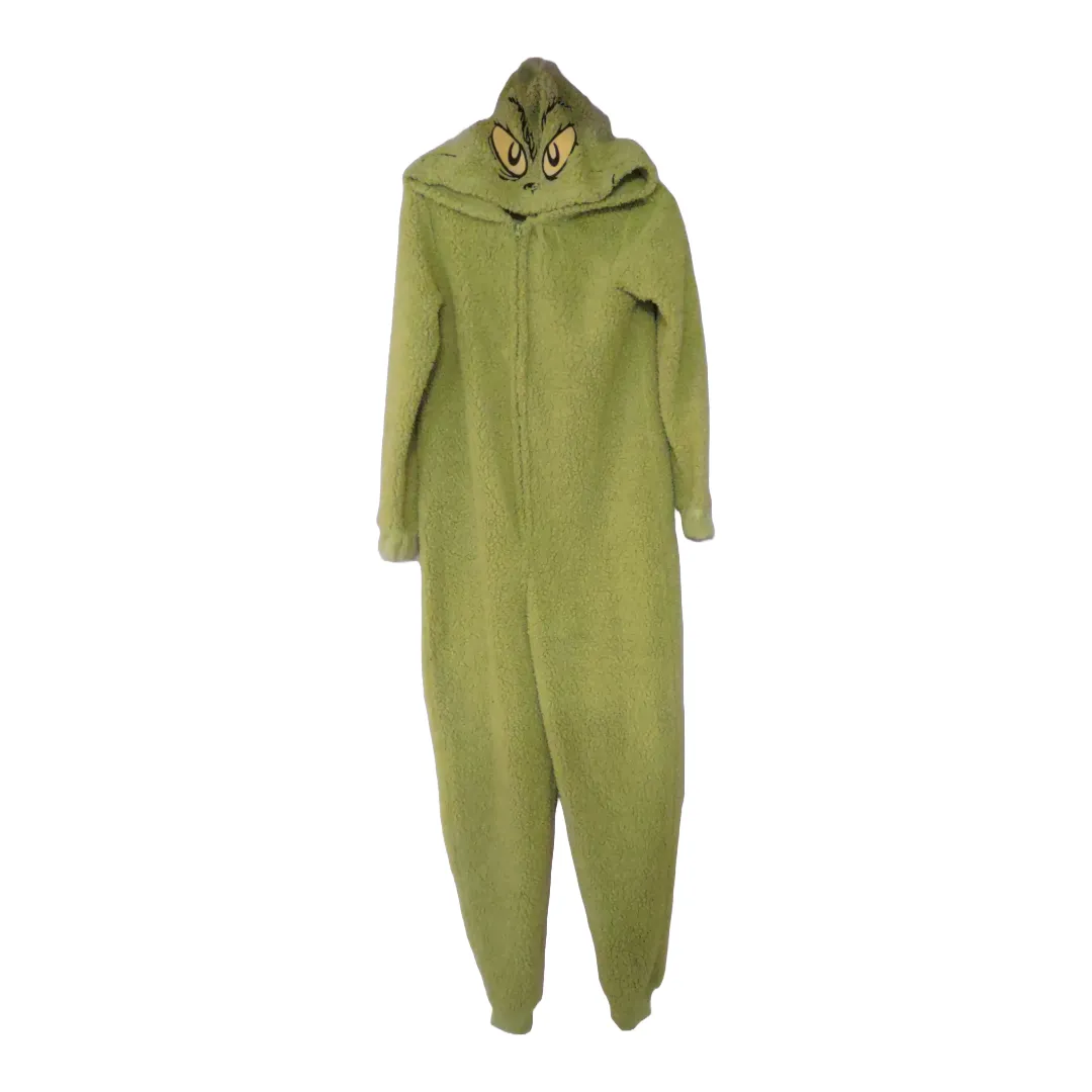 The Grinch Dr. Seuss Women's Medium One-Piece Hooded Pajamas Costume