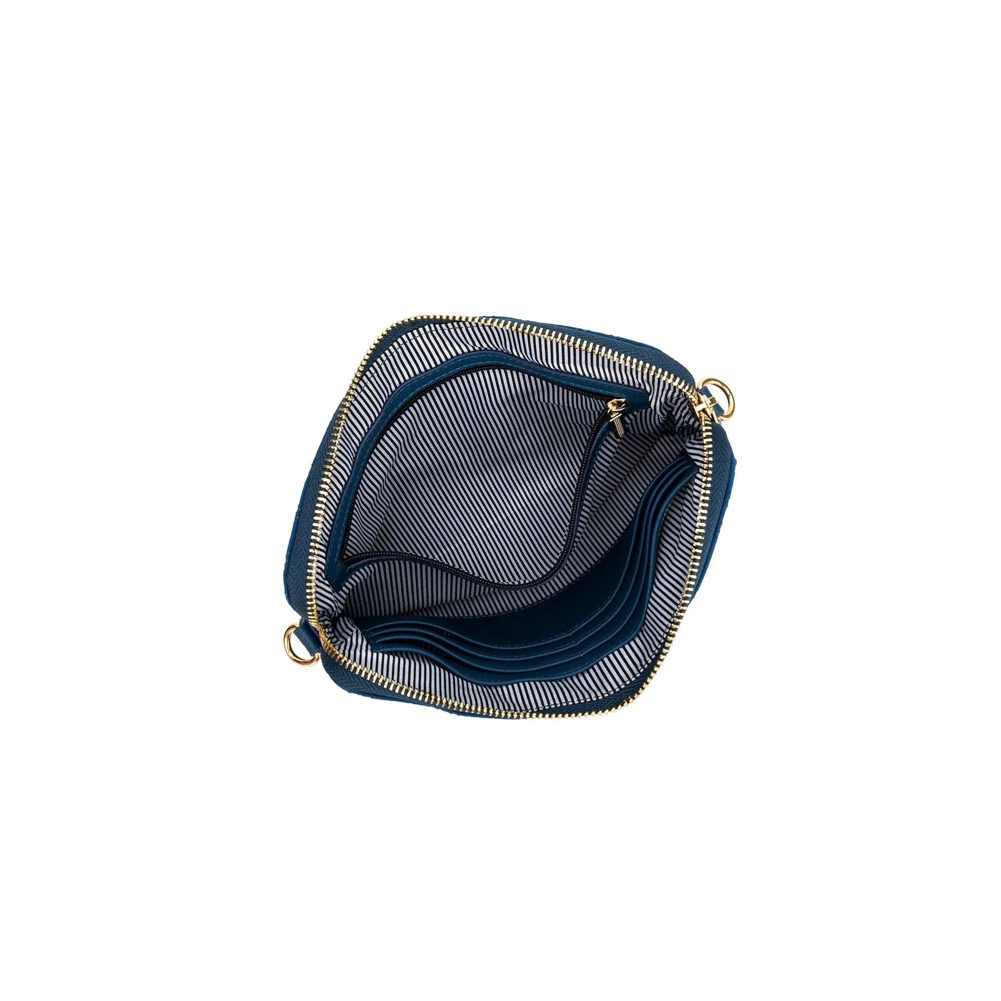 Tribeca Quilted Kiara Navy Crossbody/Clutch