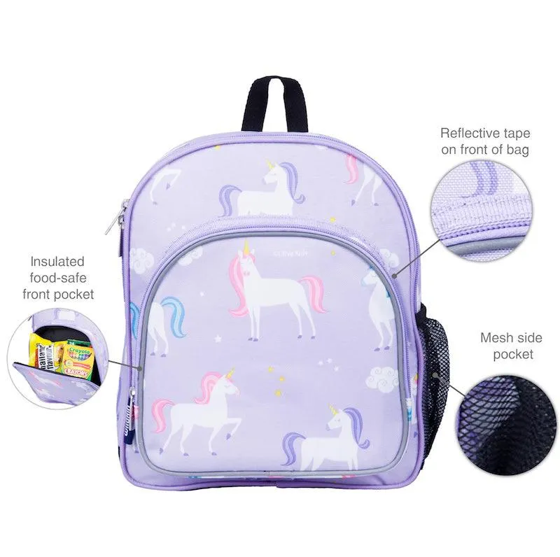 Wildkin Olive Kids Unicorns Pack 'n Snack Backpack