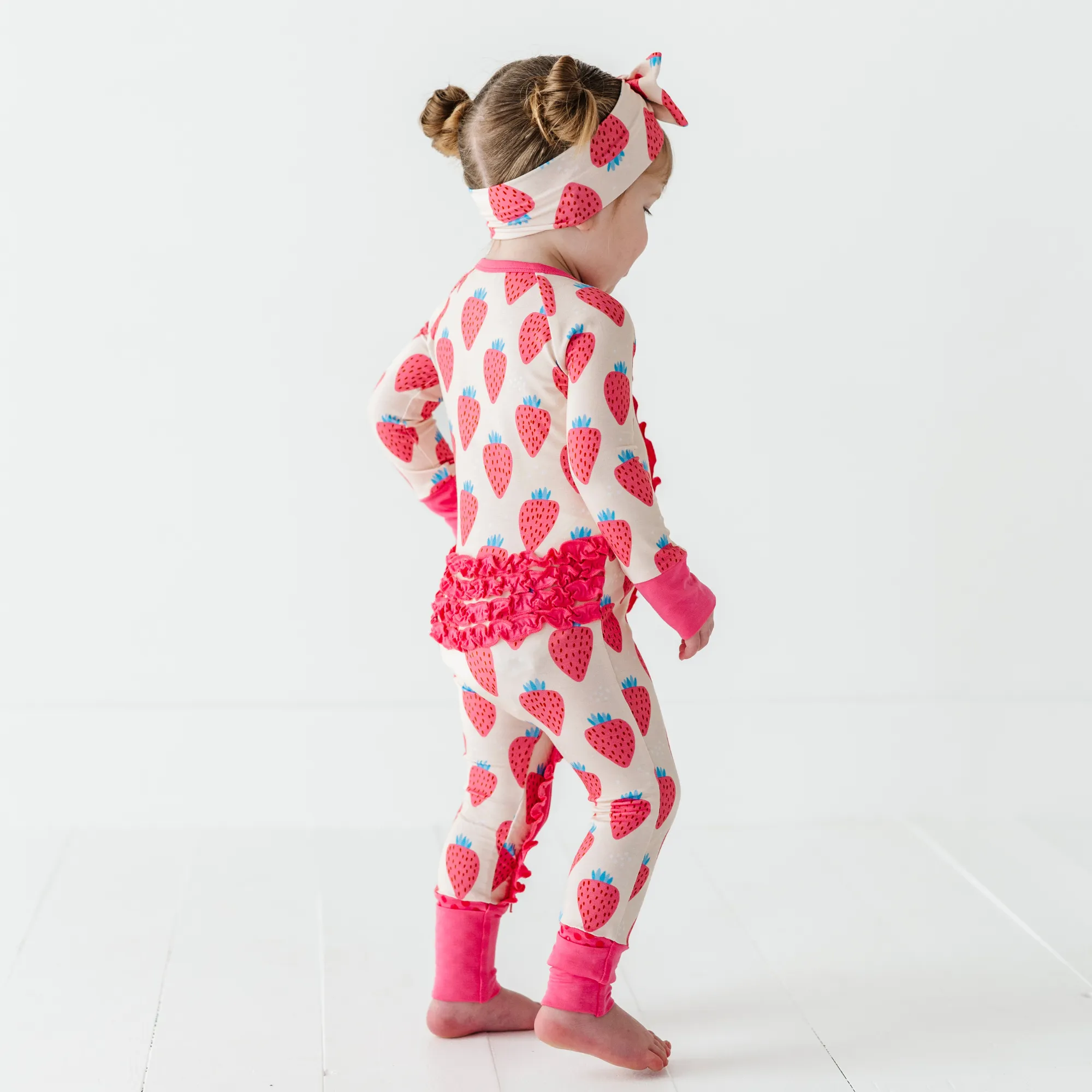 You're My Jam Strawberry Convertible Footies with Ruffle